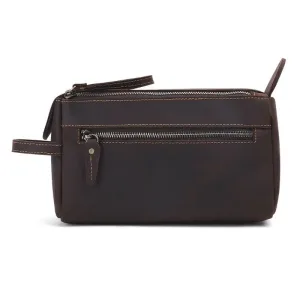 Trousse De Toilette Homme En Cuir Vintage Cheval Fou