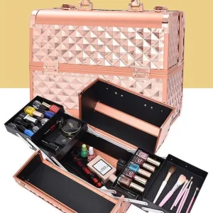 Mallette de Maquillage Rose Gold