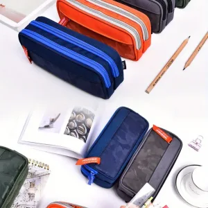 Trousse double compartiments multifonctionnel étudiants