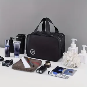 Trousse de Toilette Imperméable pour Homme – Double Compartiment, Séparateur Humide/Sèche, Grande Capacité