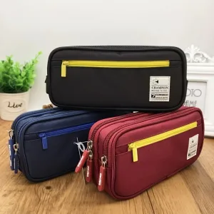 Trousse  Grande Capacité – Double Couche Multifonctionnelle,  pour Lycéens, Collégiens avec Poches en Maille