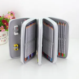 Trousse de Rangement à Crayons  Compartiments - Grande Capacité pour Dessin et Peinture