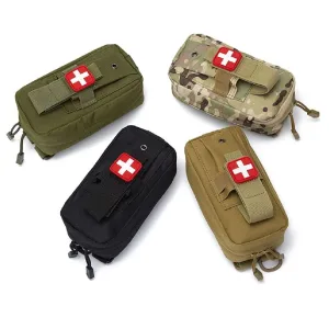 Kit de Premiers Secours IFAK 10pcs – Pochette Molle Tactique pour Secours en Plein Air, Sport et Aventures