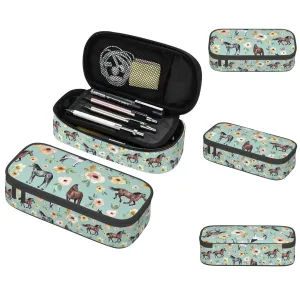 Trousse  Grande capacité - Chevaux et Fleurs