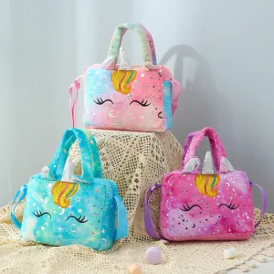 Sac Licorne en Peluche à Bandoulière pour Enfants
