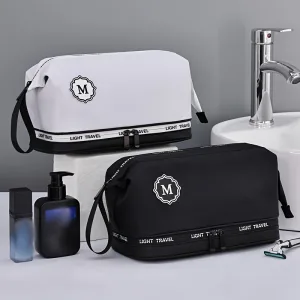 Trousse de Toilette de Voyage Imperméable – Double Compartimet avec Séparation Humide/Sèche, en Nylon Inodore