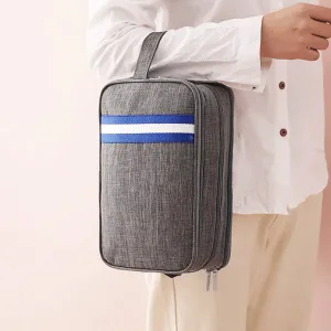 Grande trousse de toilette homme femme en toile imperméable