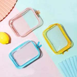 Trousse de Toilette Transparente Colorée