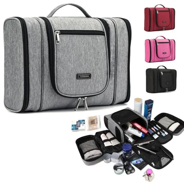 Trousse de Toilette à Suspendre Triple Compartiment Tuowang™