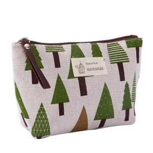 Trousse de maquillage femme tissu design motif nature animaux