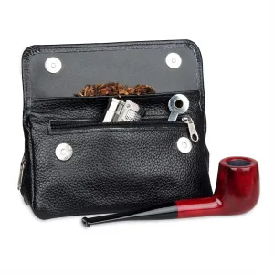 Trousse Portable à Tabac en Cuir 