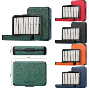 Mini Trousse en Cuir Litchi Portable pour Cigarette