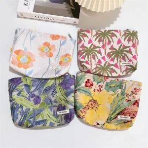 Trousse de Maquillage Vintage Relief Floral