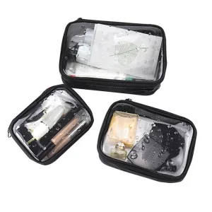 Trousse De Maquillage Transparente Imperméable Noire