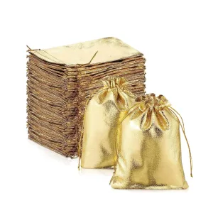 Sacs Cadeau Dorés à Cordon et/ou Argent