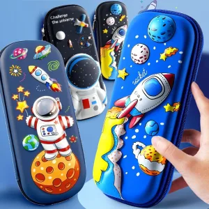 Grande Trousse à Crayons 3D  - Étui à Stylos Cartoon pour Filles et Garçons, Boîte de Rangement Scolaire