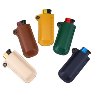 Étui en Cuir Fait Main pour Briquet Mini Bic & Cricket – Pochette Housse Porte-Briquet Accessoire Fumeur